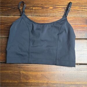 Everyday Black Seamless Bralette with Adjustable Straps